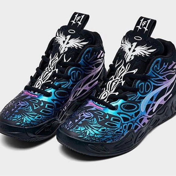 Men’s Puma LaMelo MB.04 "Reflections" basketball shoes in black-ravish 9.5 - Picture 5 of 17